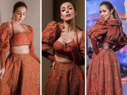 Malaika Arora graces the ramp for Bombay Times Fashion Week 2022 in red rust lehenga by World of Asra
