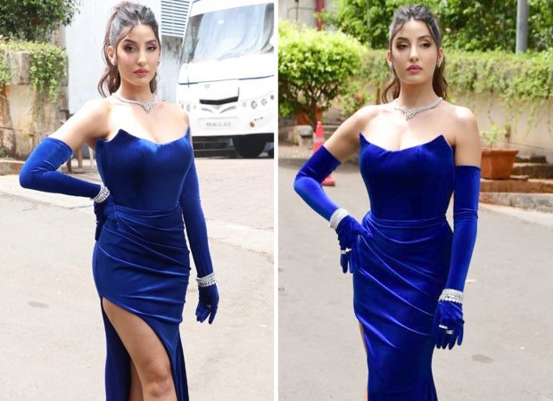 Nora Fatehi Looks Stunning In A Blue Gown