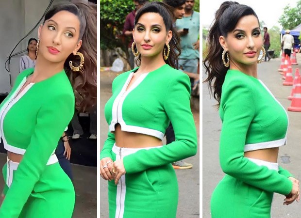 Nora Fatehi In A Green Co-Ord Set Rules Airport Fashion With A Rs