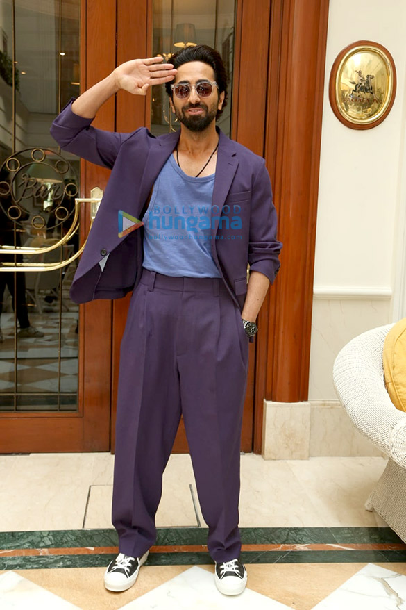 photos ayushman khurrana and andrea kevichusa snapped during the promotions of anek in delhi 3