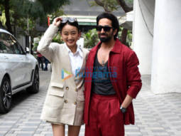 Photos: Ayushmann Khurrana and Andrea Kevichusa spotted at T-Series office promoting their film Anek