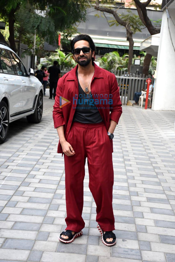 photos ayushmann khurrana and andrea kevichusa spotted at t series office promoting their film anek 5
