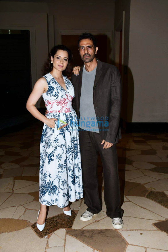 photos kangana ranaut and arjun rampal snapped while promoting their film dhaakad 4