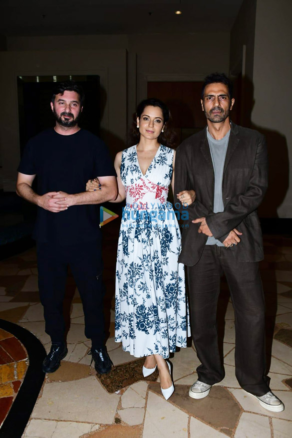 photos kangana ranaut and arjun rampal snapped while promoting their film dhaakad 6