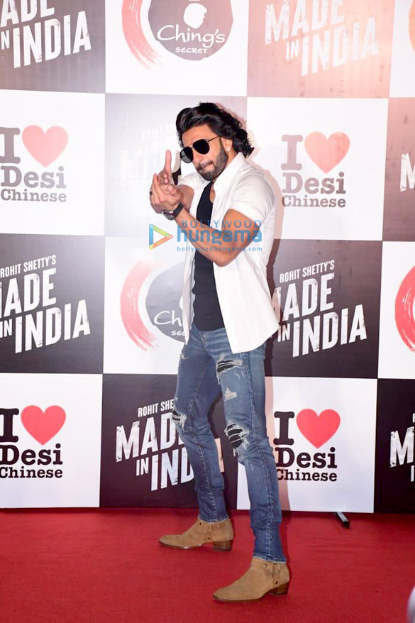 photos ranveer singh and rohit shetty snapped at chings secret made in india launch3 7