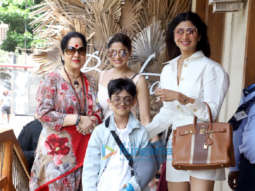 Photos: Shilpa Shetty, Shamita Shetty snapped with their mother at Bastian in Worli