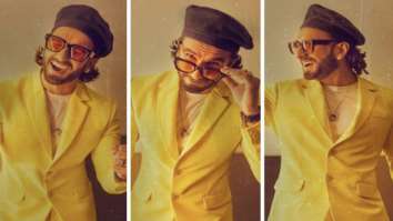 Ranveer Singh looks stunning in a bright yellow suit with a funky cap for Jayeshbhai Jordaar promotions; Deepika Pandukone drops a comment