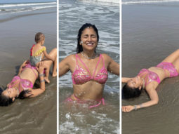 Shriya Saran looks gorgeous in a pink sequin bikini during Goa beach outing with her daughter Radha