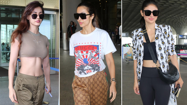 Spotted: Malaika Arora, Mouni Roy and Disha Patani at Mumbai airport
