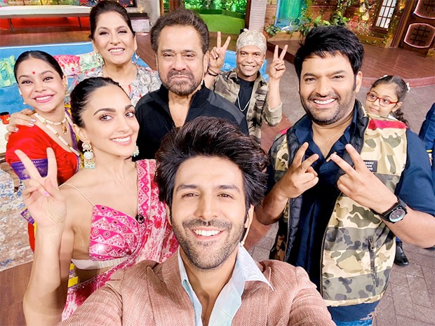 The Kapil Sharma Show: Kartik Aaryan, Kiara Advani, Rajpal Yadav and Anees Bazmee promote Bhool Bhulaiyaa 2; click a selfie with the comedian