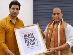 Team of Adivi Sesh starrer Major show the theatrical trailer of the film to Defence Minister Rajnath Singh in Delhi