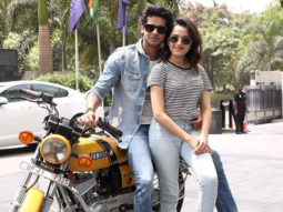 Abhimanyu Dassani and Shirley Setia snapped promoting their film Nikamma in Lucknow