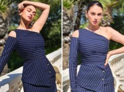 Aditi Rao Hydari is a style queen in stripe one shoulder top and asymmetrical skirt Cannes 2022