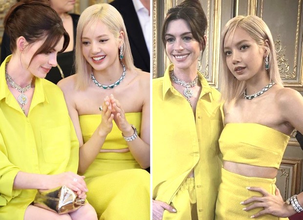 Anne Hathaway and BLACKPINK's Lisa twin in yellow at Bulgari event :  Bollywood News - Bollywood Hungama