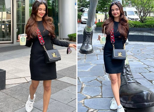 Anushka Sen enjoys her day out in Seoul in black midi dress but