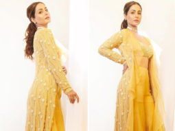 Hina Khan looks like a ray of sunshine in bralette and sharara set styled with a regal jacket worth Rs.96,000 for Umang 2022