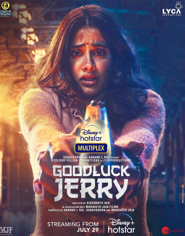 Janhvi Kapoor looks terrified holding a gun in the first poster of Good Luck Jerry; film arrives on Disney+ Hotstar on July 29 Janhvi Kapoor looks terrified holding a gun in the first poster of Good Luck Jerry; film arrives on Disney+ Hotstar on July 29
