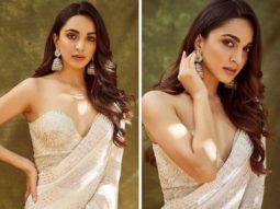 Kiara Advani is sight of sheer grace in a white saree and a corset-inspired blouse for Jug Jug Jeeyo promotions