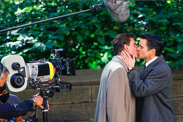 Maestro: Bradley Cooper and Matt Bomer share a kiss on New York set of Leonard Bernstein biopic Maestro: Bradley Cooper and Matt Bomer share a kiss on New York set of Leonard Bernstein biopic