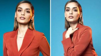 Manushi Chillar gives business chic vibes in rust pantsuit by Nikhil Thampi in her latest photo-shoot
