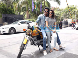 Photos: Abhimanyu Dassani and Shirley Setia snapped promoting their film Nikamma in Lucknow