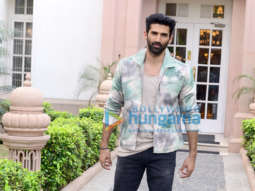 Photos: Aditya Roy Kapur and Sanjana Sanghi promote Rashtra Kavach Om at Imperial Hotel in New Delhi