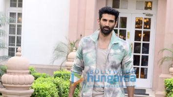 Photos: Aditya Roy Kapur and Sanjana Sanghi promote Rashtra Kavach Om at Imperial Hotel in New Delhi