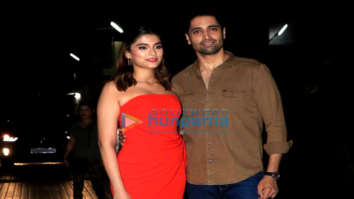 Photos: Adivi Sesh, Saiee Manjrekar and Mukesh Chhabra spotted as they arrive for the special screening of their film Major