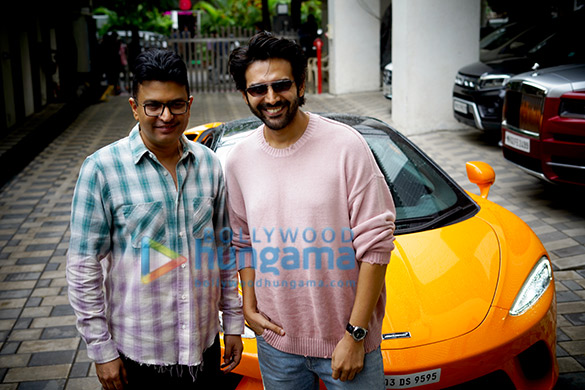 photos kartik aaryan snapped with his new car mclaren gt at t series office 3