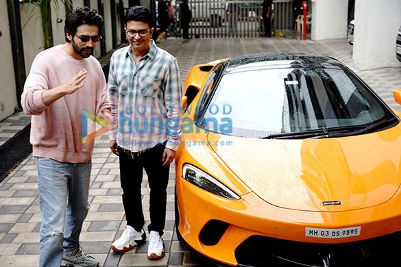 photos kartik aaryan snapped with his new car mclaren gt at t series office 5