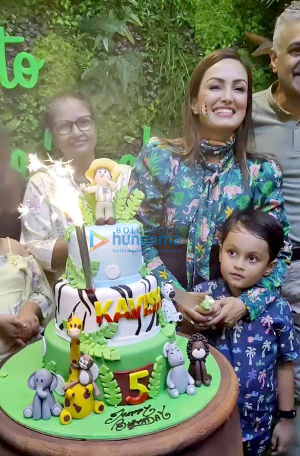 photos lock upp fame nisha rawal celebrates her son kavish mehras 5th birthday with a jungle themed party 2