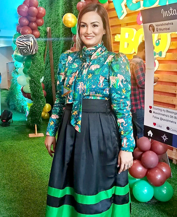 photos lock upp fame nisha rawal celebrates her son kavish mehras 5th birthday with a jungle themed party 3