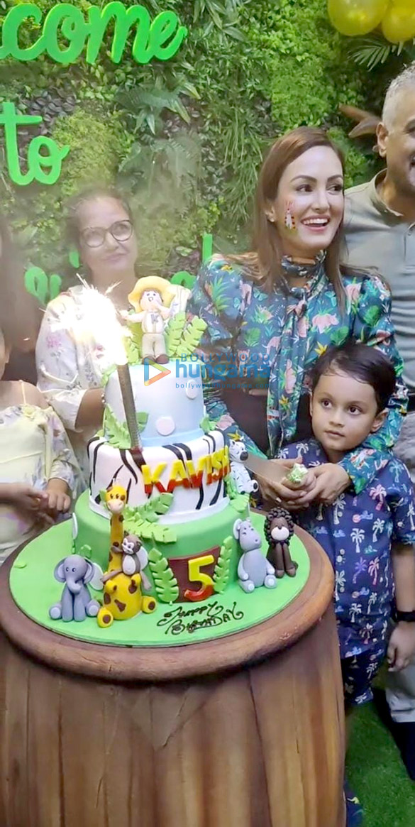 photos lock upp fame nisha rawal celebrates her son kavish mehras 5th birthday with a jungle themed party 5