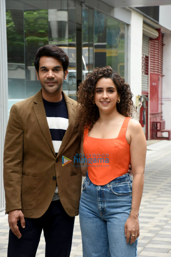 photos rajkummar rao and sanya malhotra snapped during the promotions of their film hit the first case 4