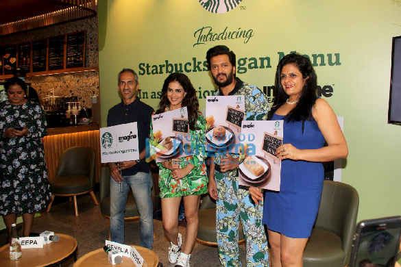 Photos: Riteish Deshmukh and wife Genelia grace the launch of the Starbucks Vegan menu