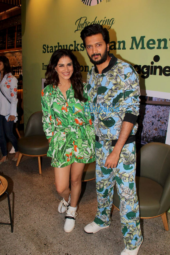 photos riteish deshmukh and wife genelia grace the launch of the starbucks vegan menu 3