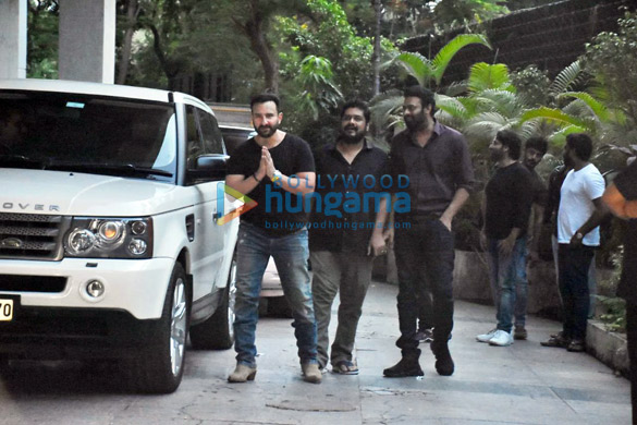 photos saif ali khan prabhas om raut kriti sanon and others snapped at om rauts house party in bandra 6