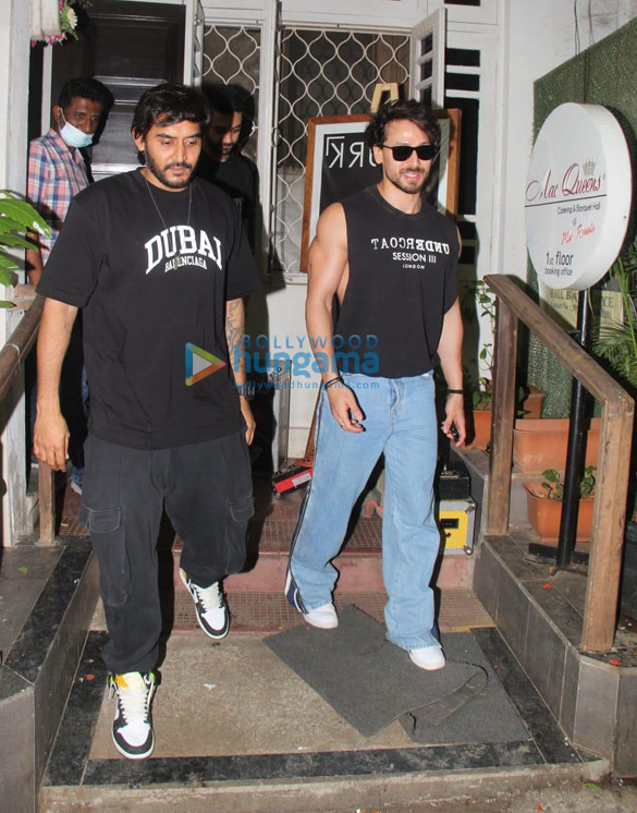 Photos: Tiger Shroff and Shashank Khaitan snapped outside Krome studio in Bandra