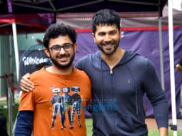 Photos: Varun Dhawan snapped with YouTuber Carryminati in Juhu
