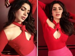 Samantha Ruth Prabhu nails the colour block trend in red cut-out top and pink flared pants