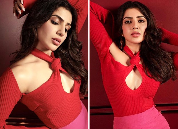 Samantha Ruth Prabhu nails the colour block trend in red cut-out