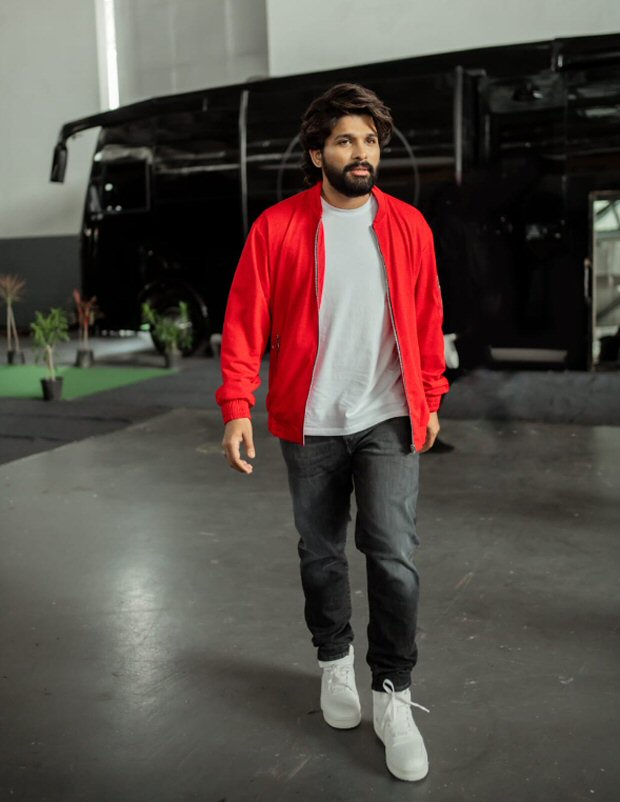 Allu Arjun dons a stylish printed shirt, black pants and a hat for a brand shoot with director Trivikram Srinivas 