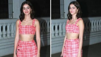 Ananya Panday sets glam bar high in red and white checked co-ord set worth Rs. 77,000 at party for Russo Brothers