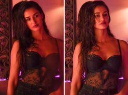 Disha Patani redefines glamour in black lace corset top and shorts