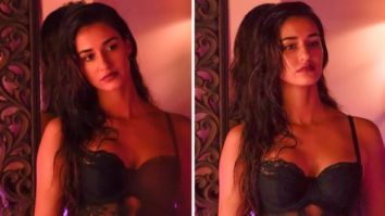Disha Patani redefines glamour in black lace corset top and shorts Disha Patani redefines glamour in black lace corset top and shorts