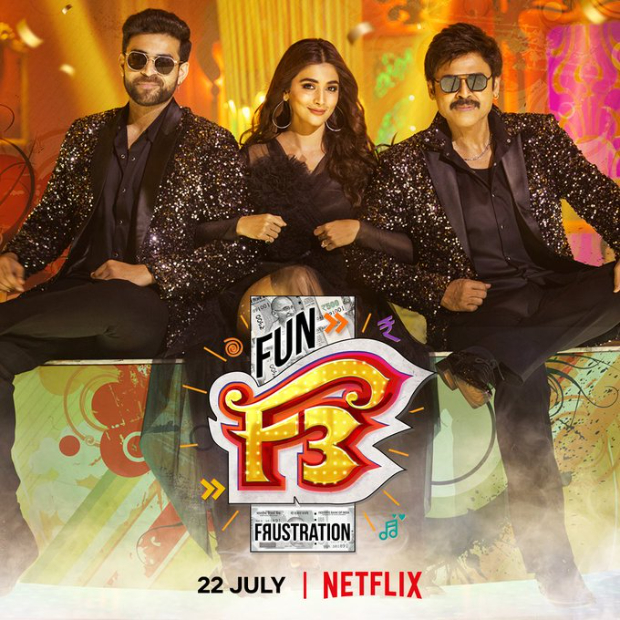 F3: Fun and Frustration starring Venkatesh Daggubati, Varun Tej, Pooja Hegde, Tamannaah Bhatia to stream on Netflix and SonyLiv simultaneously on July 22 F3: Fun and Frustration starring Venkatesh Daggubati, Varun Tej, Pooja Hegde, Tamannaah Bhatia to stream on Netflix and SonyLiv simultaneously on July 22