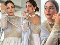 Hina Khan looks surreal as she wishes fans Eid Mubarak in pale blue hand embroidered lehenga worth Rs. 87,000