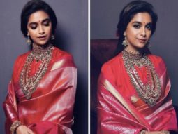 Keerthy Suresh glams up like a pro in red saree for Joyalukkas jewellery campaign