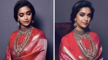 Keerthy Suresh glams up like a pro in red saree for Joyalukkas jewellery campaign