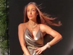 Malaika Arora looks stunning in a metallic gown